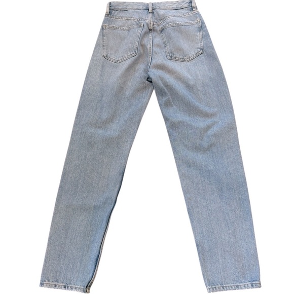 Zara High Rise Distressed Straight Leg Jeans – Size 2 with 28 inch inseam - Picture 3 of 4